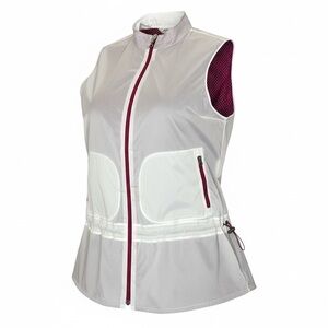 Annika Cutter & Buck Cinched Waist Women's Vest - Size S - Below Hips NEW